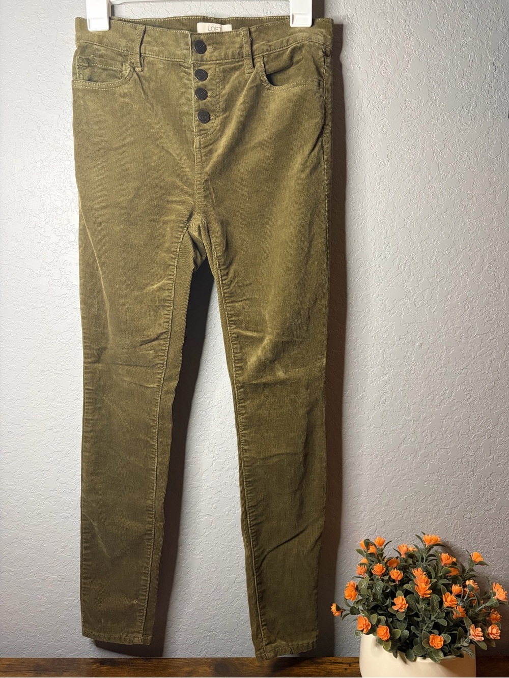 LOFT Brown Corduroy Button-Fly Women’s Pants